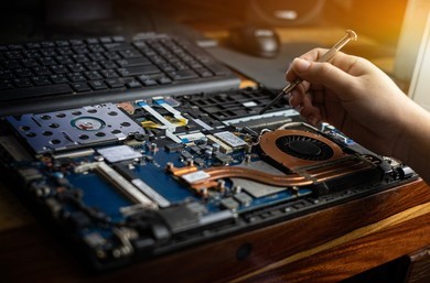 repairing broken laptop