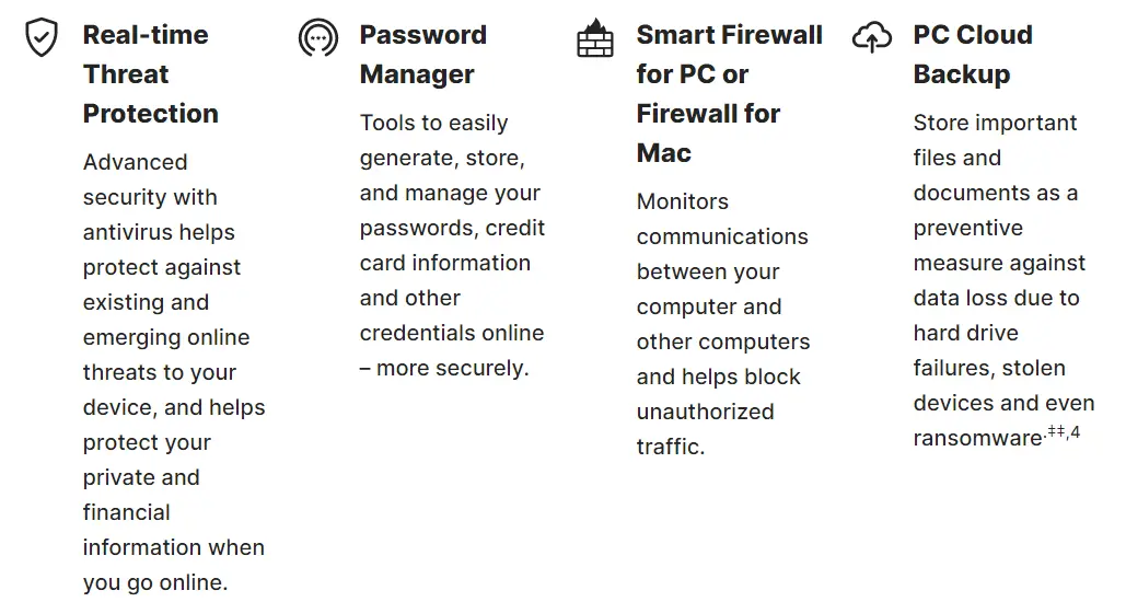 norton features